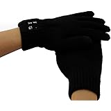 BicycleStore&reg; 1 Pair Bluetooth Talking Glove Touch Screen Gloves Winter Warmer for Men Women Built-In Speaker and Microphone Hand Gesture for Creative Answer (black2)