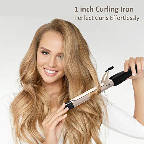Abody Curling Iron Inch, Hair Curling Wand with Tourmaline