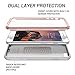 YOUMAKER Case for iPhone 6S Plus, Full Body with Built-in Screen Protector Heavy Duty Protection Shockproof Cover for Apple iPhone 6S Plus (2015) / 6 Plus (2014) 5.5 Inch - Rose Gold/Gray