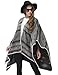 Women's Knitted Poncho Cape Shawls Winter Cardigans Sweater Coat Blanket Wraps