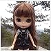ICY Fortune Days Original Doll Clohtes Outfit, Striped T-Shirt(Black) and Short Dungarees(Black or Blue), Doll Dress Up for 1/6 12inch Blythe Doll or ICY Doll- Fortune Days