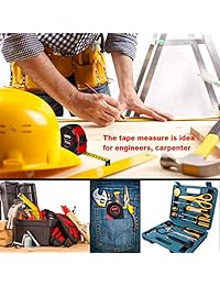 Cinta métrica retráctil métrica para cuerpo, 82.0 ft, cinta de costura suave, herramienta de medición con fracciones para ingenieros a medida, tela de carpintero