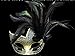 Sheliky Costume Mask Women Masquerade Mask Halloween Mardi Gras Cosplay Party Masque Venetian Mask (Black)