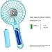 Anpress Handheld Fan, Air Cooling Personal Fan USB/18650 Rechargable Battery Operated Fan with Adjustable Stepless Speeds for Home Office & Indoor Outdoor Activities (Blue)