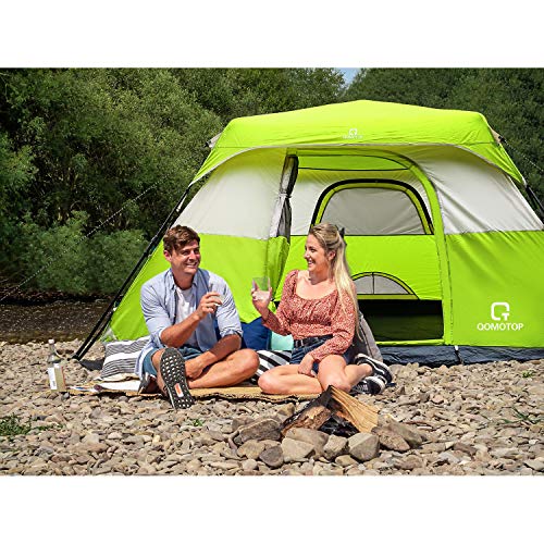 OT QOMOTOP Tents, 6 Person 60 Sec Set Up Camping Tent, Waterproof