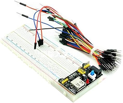 MONICO 1 pcs black + white metal + ABS breadboard line experiment kit breadboard power module The DuPont line color random