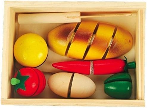 Wooden Educational Toy Breakfast Foods for Kids Safe Multicolored