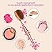 Beauty Kate Oval Makeup Brush Set Diamond Mermaid Toothbrush Makeup Brushes 10pcs Cosmetics Brushes Set (Rose Gold) - Professional Concealer Brush Foundation Brush