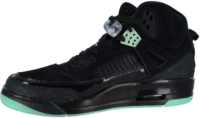 jordan spizike black green glow