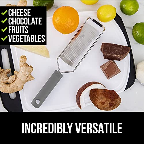 Gorilla Grip Sharp Stainless Steel Zester, Citrus Lemon, Ginger and