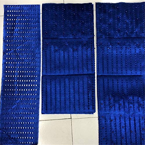 Lace - Hottest Fashion headtie Wrapper with Beads 3Pcs African Women's Gele Headwear for Engagement/Wedding 14Colors L86-18 - (Color: As Picture 9)
