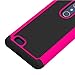 ZTE Zmax Pro Case, NOKEA [Shock Absorption] Drop Protection Hybrid Dual Layer Armor Defender [Anti-Slip] [Scratch Impact Resistant] Protective Case Cover for ZTE Zmax Pro / Carry Z981 (Rose)