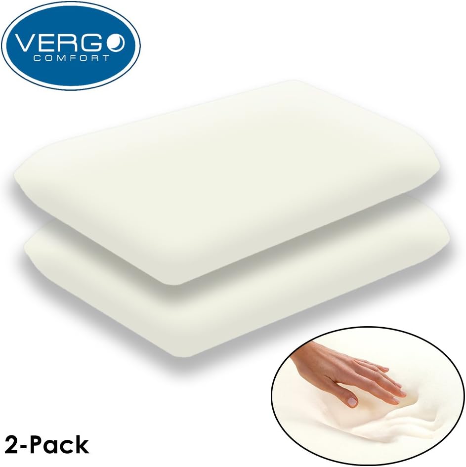 Vergo Comfort Queen Visco Memory Foam Pillow, Set of 2
