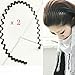 AKOAK 2 Pcs Unisex Black Spring Wave Metal Hoops Hair Bands Girl Men`s Head Band Accessory