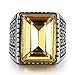 BOHO Jewelry Mens Stainless Steel Cz Ring Vintage Large Charming Gemstone Band (10)