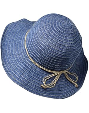 Packable Crushable Sun Shade Beach Hat, Adjustable Shapeable Brim, SPF UPF 50 UV Protection with Rope Bow Tie...