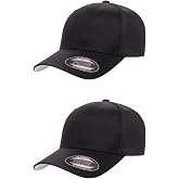 Flexfit Wooly Combed 6-Panel Structured Baseball Cap | Stretch Fitted | Wooly Combed, Mid-Profile Crown, Hard Buckram Front, Permacurv Visor, Bulk Packs Available