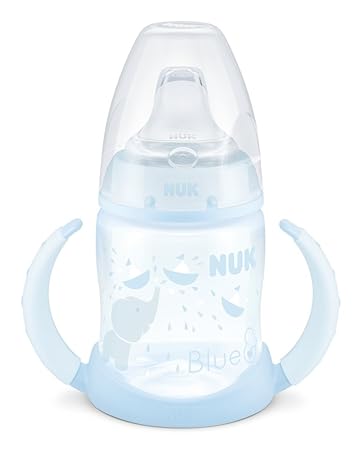NUK 10215240 Baby Blue First Choice Trinklernflasche, auslaufsicher, 150 ml, 6-18 Monate, 1 Stück, hellblau