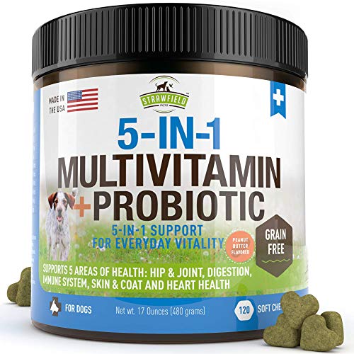 Dog Multivitamin + Dog Probiotics Soft Chews Glucosamine Chondroitin, Probiotics, Omega 3