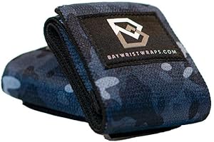 Bay Wrist Wraps Weightlifting Workout Wrist Brace - Adjustable, One Size Fits All - Comfort Wrist Wraps for Weightlifting with Thumb Loop, Lifting Wrist Straps