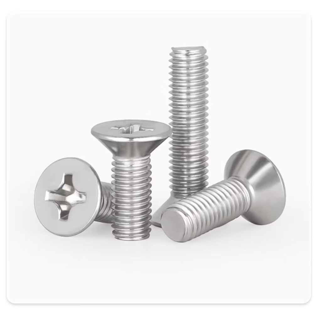 SYDARSYN Phillips Flat Head Machine Screws 304 Stainless Steel Cross Countersunk Screws Bolts M3x12mm (50 pcs)