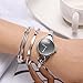 Xinge Women's Metal Bangles Bracelet Watch Set with Crystals Silver Tone XG3678SB/4244