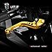 MZS Short Brake Clutch Levers Compatible with GSXR600 2006-2010| GSXR750 2006-2010| GSXR1000 2005-2006 Gold