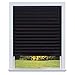 Granatan Paper Pleated Shade 36'' x 72'' Window Blind Blackout Light Block Cordless Black