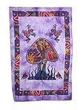Shubhlaxmifashion Psychedelic Mushroom Tapestry Frogs Magic Shrooms Tapestry Dorm Tapestry Hippie Tapestry Wall Hanging Fantasy Bohemian Poster Trippy Animal Wall Art