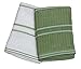 DII Basic Ribbed Terry Kitchen Basics Collection, Green, Dishcloths, 12 Piece