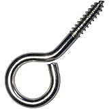 Zelta Nickel Steel 1-3/4 in. Lag Eye Bolts Screw Thread Screw Eyes, 12 Pieces Set