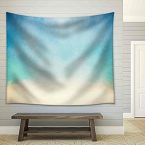 Fog and Clouds on a Vintage, Textured Paper Background with a Color Gradient. - Fabric Wall Tapestry Home Decor - 51x60 inches