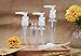 3PCS Refillable Clear Empty Pump Bottle Cream Makeup Travel Cosmetic Container With White Head for Lotion Bath Shower Dispenser (50ML)