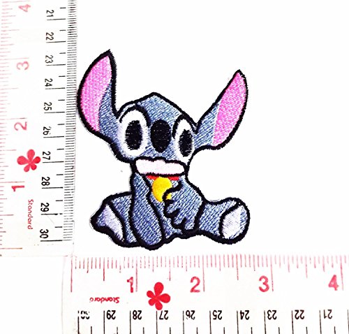 Stitch Alien Movie Disney Cartoon Patch Logo Sew Iron on Embroidered Appliques Badge Sign Costume