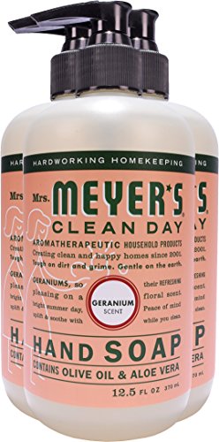 Mrs. Meyers Clean Day Hand Soap, Geranium, 12.5 fl oz, 3 ct