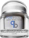 Pure Biology Anti Aging Night Cream w/Pure Retinol, Hyaluronic Acid & Breakthrough Anti Wrinkle Technology - Moisturizer For Face & Neck (1.6 oz).