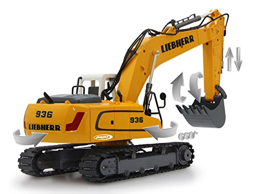 Jamara 405060 - Bagger Liebherr R936 1:20 2,4G - realistische Funktionen (entladen/ aufladen), jedes Gelenk einzeln… – Bild 6