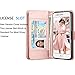 Tekcoo Compatible for LG Fortune/Phoenix 3 / LG Aristo/Risio 2 / LG Rebel 2 LTE /LV3 Wallet Case, Credit Card Slots Carrying PU Leather Folio Flip Cover [Detachable Magnetic Case] Stand -Rose Gold