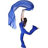 XChangeFun 98in x 47in 100% Chiffon Hand Scarf for Belly Dance Costume Outfit - Throwing Scarf