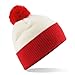 Beechfield Snowstar Duo Two-Tone Beanie Off White/Bright Red ONE