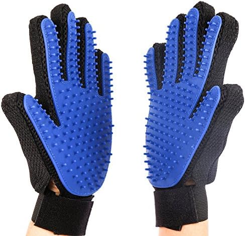 PETYNIDY Pet Grooming Glove - 2Pack - Gentle Deshedding Brush Glove- Efficient Pet Hair Fur Remover Tool for Dogs & Cats with Long & Short Fur - Pet Will Like It