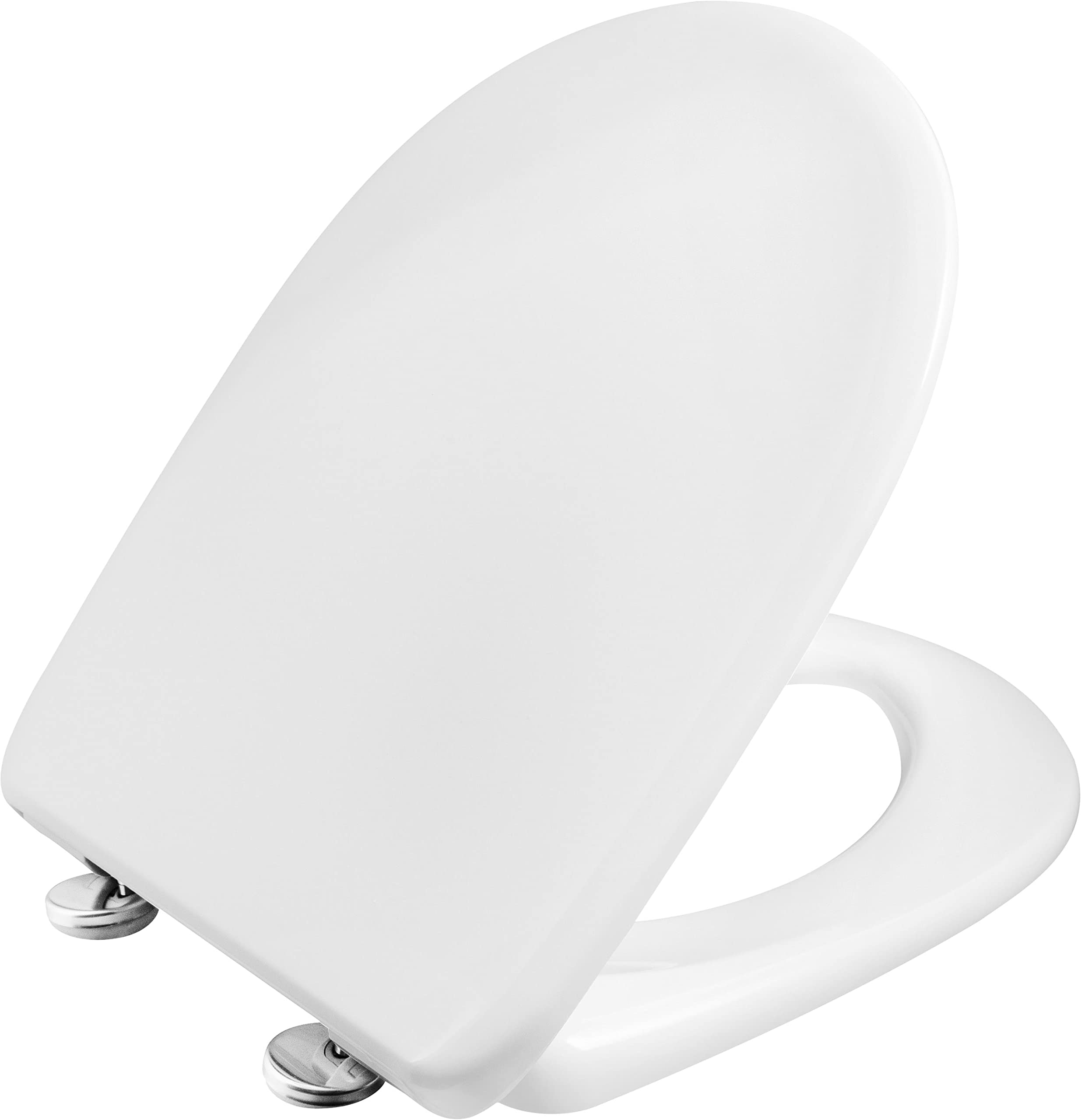 Cornat KSBOLSC100 Bola Plus Toilet Seat - Classic White Look - Easy-Care Duroplast - Soft-Close Mechanism & Quick Attachment - Simple Design for Any Bathroom/Toilet Seat/Toilet Lid