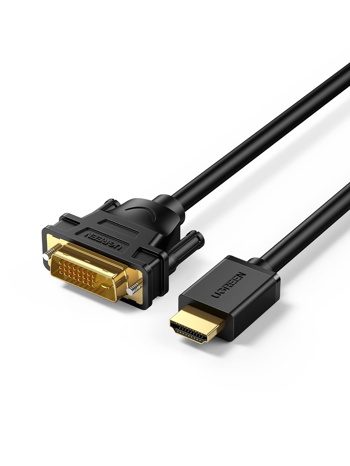 UGREEN HDMI to DVI Cable Bi-Directional DVI-D 24+1 HDMI Type A High Speed Adapter Full HD 1080P Converter Compatible with PC Laptop MacBook PS4 Xbox TV Box DVD Blu-Ray Monitor Display,Gold-Plated(1M)