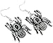 YACQ Women's Spider Dangle Earrings - Lead & Nickle Free - 2 Inches Long - Halloween Costume Accessories Jewelry
