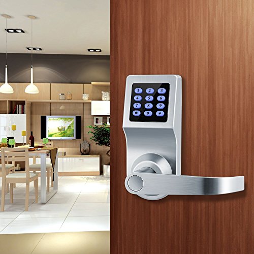 XINDA Smart Door Lock and Deadbolt in Satin Nickel with Keypad, RFID