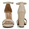 Womens-Ankle-Strap-Block-High-Heel-Sandals-Open-Toe-Pumps-Dress-Party-Shoes-Glitter-Gold-36-230US6