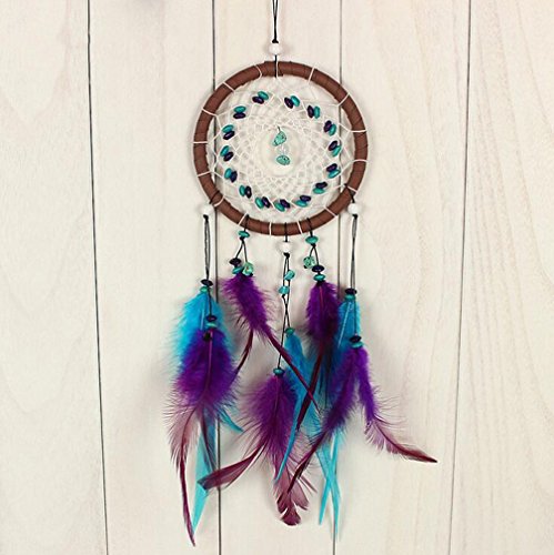 image for AWAYTR Feathers Dream Catcher Gift Wall Decorations Bedroom Hanging De