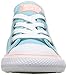 Converse Kids' Chuck Taylor All Star Seasonal Canvas Low Top Sneaker, Bleached Aqua/Crimson Pulse, 8 M US Toddler