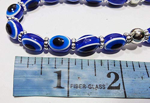 Prayer Worry Beads Tasbeeh Sibha Sebha Subha Masbaha Misbaha Tasbih Hamsa Blue Evil Eye Islamic Muslim Islam 33 Bead Salah Salat Rosary Zikr Dhikr Thikr Namaz 10mm Allah Muhammad Gift Eid Ramadan - Thumbnail 2