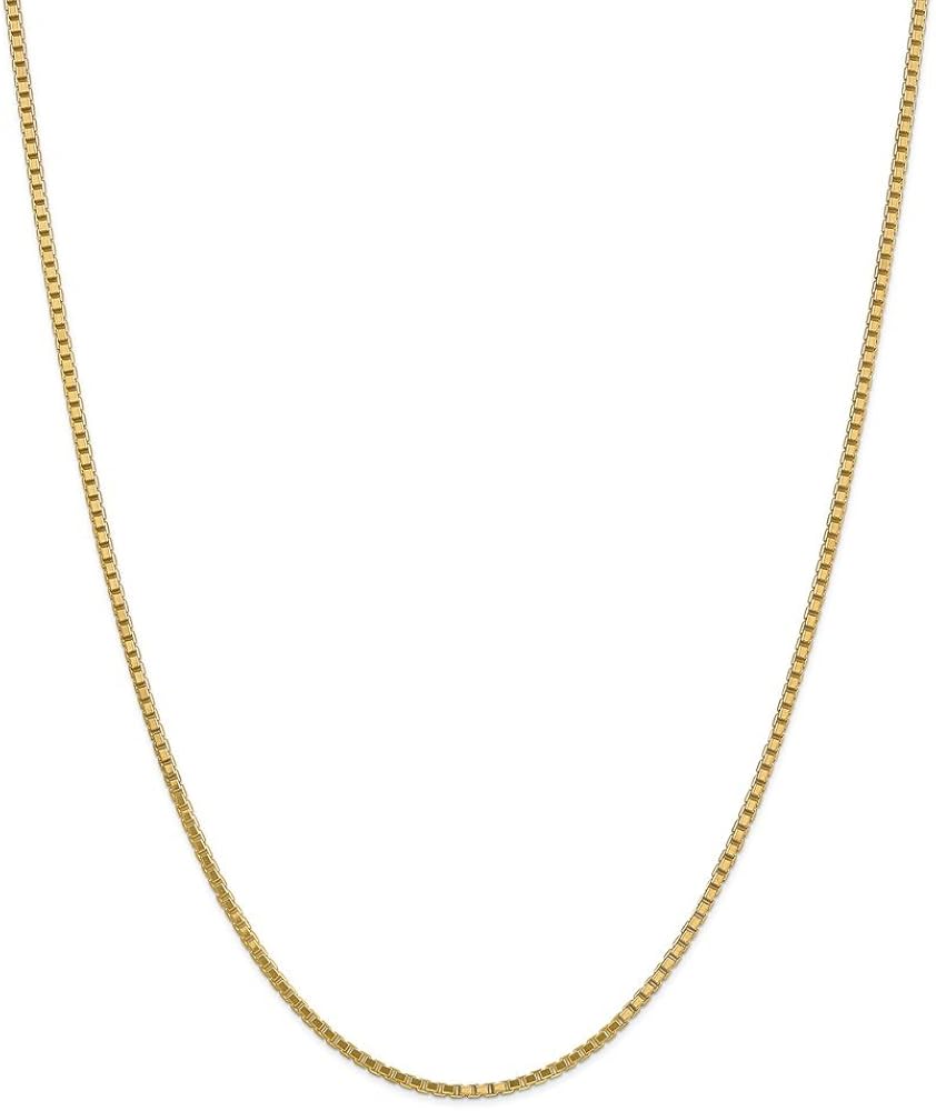 14k 1.9mm Box Chain Necklaces 